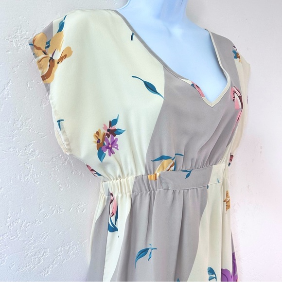 YUMI KIM x Anthropologie Silk Kimono Spring Floral Mini Dress S Empire Waist - Picture 3 of 11